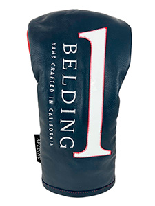 サーカ プレミアム ドライバー ヘッドカバー #1 - ネイビー／レッド／ホワイト・ガーメントレザー