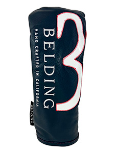 サーカ プレミアム FW ヘッドカバー #3 - ネイビー／レッド／ホワイト・ガーメントレザー