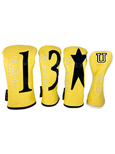 サーカ プレミアム ヘッドカバー 4点セット - イエロー／ホワイト・ガーメントレザー